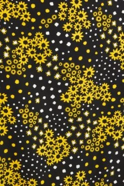 Black Floral Midi Dress -Dazzle Dresses 00100030991 ZS