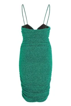 Green Glitter Bodycon Mini Dress -Dazzle Dresses 00100032207 ZB