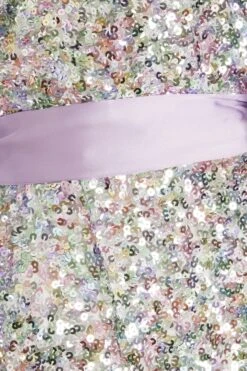 Multicoloured Sequin Wrap Dress -Dazzle Dresses 00100032491 ZS