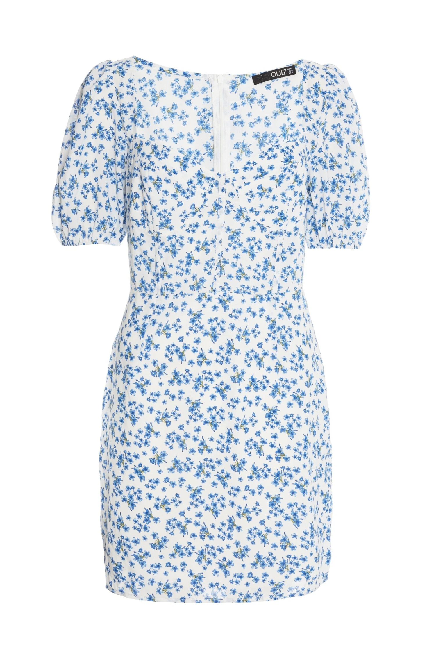 Blue Ditsy Floral Bodycon Mini Dress 1 Blue Ditsy Floral Bodycon Mini Dress