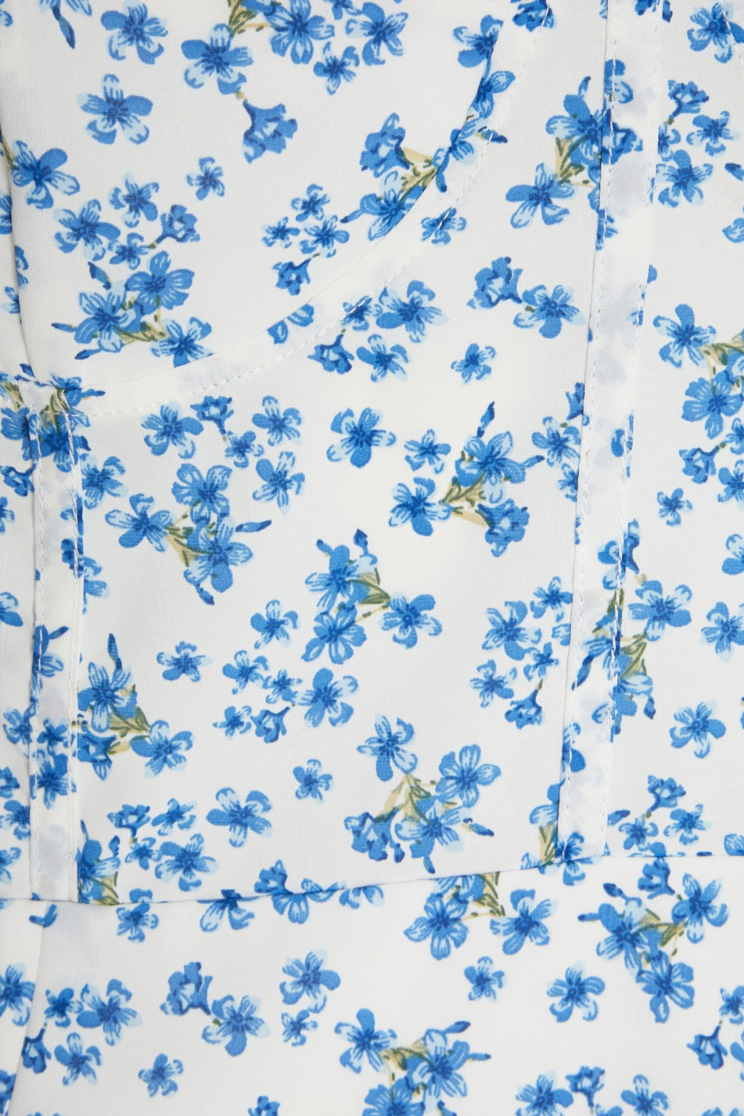 Blue Ditsy Floral Bodycon Mini Dress 6 Blue Ditsy Floral Bodycon Mini Dress - Image 6