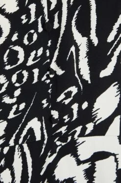 Black Animal Print Mini Dress -Dazzle Dresses 00100035021 ZS