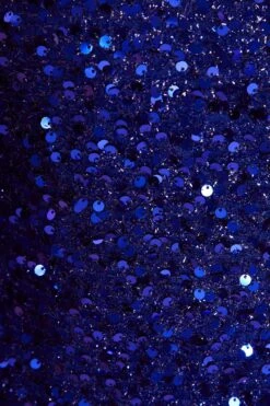 Royal Blue Sequin One Shoulder Mini Dress -Dazzle Dresses 00100035762 ZS