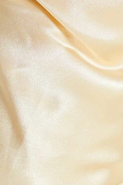 Champagne Satin Cross Back Maxi Dress -Dazzle Dresses 00100035945 ZS