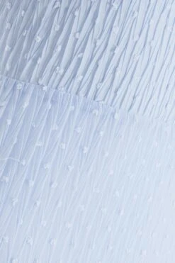 Light Blue Chiffon Crinkle Midi Dress -Dazzle Dresses 00100036159 ZS