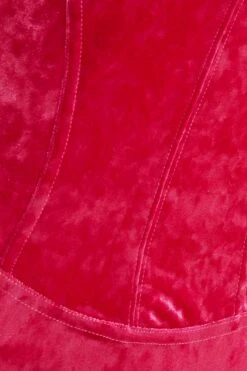 Pink Velvet Bodycon Mini Dress -Dazzle Dresses 00100036173 ZS