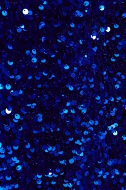 Royal Blue Sequin Bodycon Mini Dress -Dazzle Dresses 00100036203 ZS