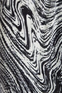 Black Plisse Swirl Midaxi Dress -Dazzle Dresses 00100036322 ZS