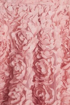 Pink Chiffon Floral Mini Dress -Dazzle Dresses 00100036452 ZS