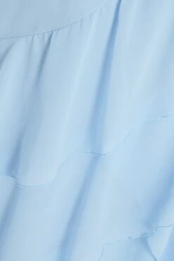 Light Blue Chiffon Frill Maxi Dress -Dazzle Dresses 00100036489 ZS