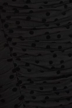 Black Polka Dot Bodycon Mini Dress -Dazzle Dresses 00100036559 ZS
