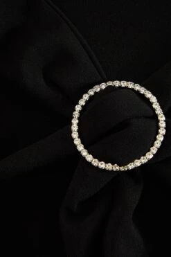 Curve Black Wrap Diamante Midi Dress -Dazzle Dresses 00100036596 ZS