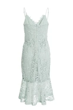 Sage Lace Fishtail Midi Dress -Dazzle Dresses 00100036728 ZB