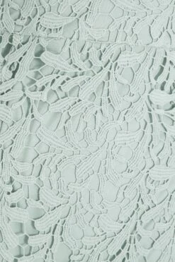 Sage Lace Fishtail Midi Dress -Dazzle Dresses 00100036728 ZS