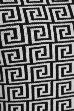 White Geometric Mini Jumper Dress -Dazzle Dresses 00100036855 ZS