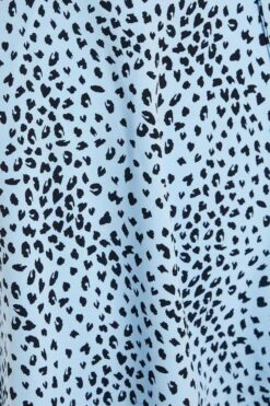 Blue Animal Print Skater Dress -Dazzle Dresses 00100036863 ZS