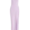 Lilac Halter Neck Diamante Maxi Dress