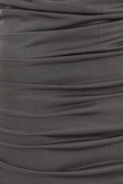 Grey Ruched Bodycon Mini Dress -Dazzle Dresses 00100036990 ZS