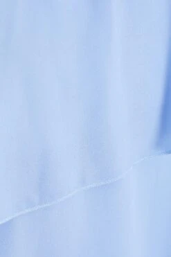 Blue Chiffon Frill Midiaxi Dress -Dazzle Dresses 00100037042 ZS