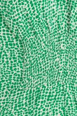 Green Polka Dot Frill Midi Dress -Dazzle Dresses 00100037101 ZS