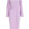 Lilac Cape Sleeve Midi Dress