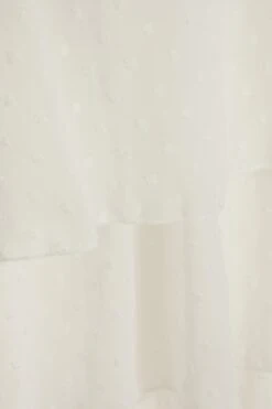 White Chiffon Dobby Tiered Maxi Dress -Dazzle Dresses 00100037314 ZS