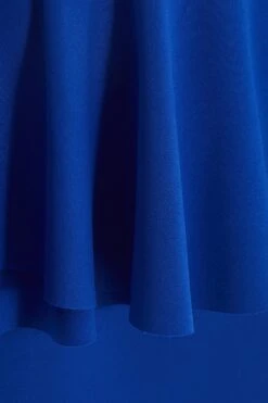 Royal Blue Peplum Bodycon Midi Dress -Dazzle Dresses 00100037492 ZS