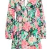 Multicolored Floral Skater Dress