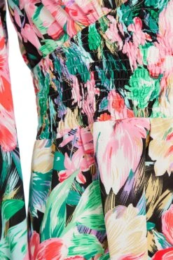 Multicolored Floral Skater Dress -Dazzle Dresses 00100037503 ZS