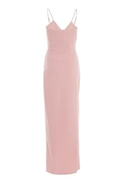 Pink Diamante Wrap Maxi Dress -Dazzle Dresses 00100037575 ZB