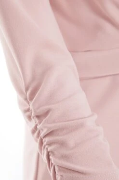 Pink Wrap Tie Midi Dress -Dazzle Dresses 00100037620 ZS