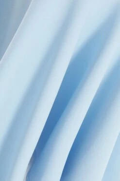 Light Blue One Shoulder Frill Hem Maxi Dress -Dazzle Dresses 00100037730 ZS