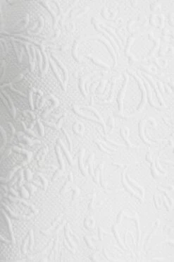 White Jacquard Print Dip Hem Midi Dress -Dazzle Dresses 00100037818 ZS