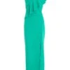Green Frill Maxi Dress