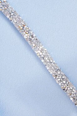 Light Blue Embellished Frill Maxi Dress -Dazzle Dresses 00100038071 ZS