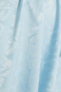 Light Blue Satin Jacquard Wrap Mini Dress -Dazzle Dresses 00100038105 ZS