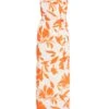 Orange Floral Maxi Dress