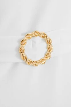 White Asymmetric Frill Bodycon Midi Dress -Dazzle Dresses 00100038323 ZS