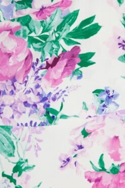 White Floral Split Maxi Dress -Dazzle Dresses 00100038341 ZS