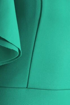 Green Frill Midi Dress -Dazzle Dresses 00100038343 ZS