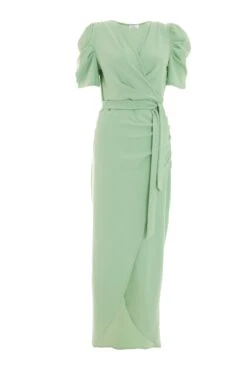 Sage Wrap Maxi Dress