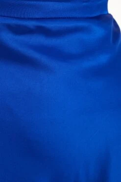 Royal Blue Satin Slip Midi Dress -Dazzle Dresses 00100038636 ZS