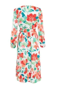 Multicoloured Tropical Midi Dress -Dazzle Dresses 00100038637 ZB