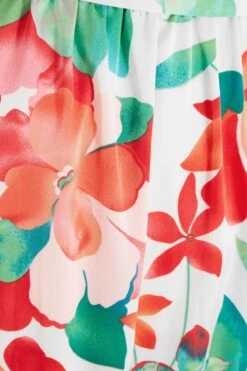 Multicoloured Tropical Midi Dress -Dazzle Dresses 00100038637 ZS