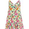 Multicoloured Floral Smock Dress