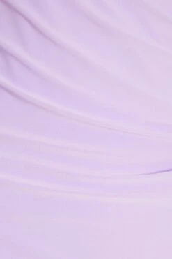 Lilac Wrap Ruched Midi Dress -Dazzle Dresses 00100038664 ZS