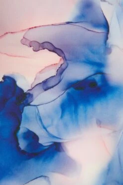 Blue Marble Print Dip Hem Dress -Dazzle Dresses 00100038684 ZS