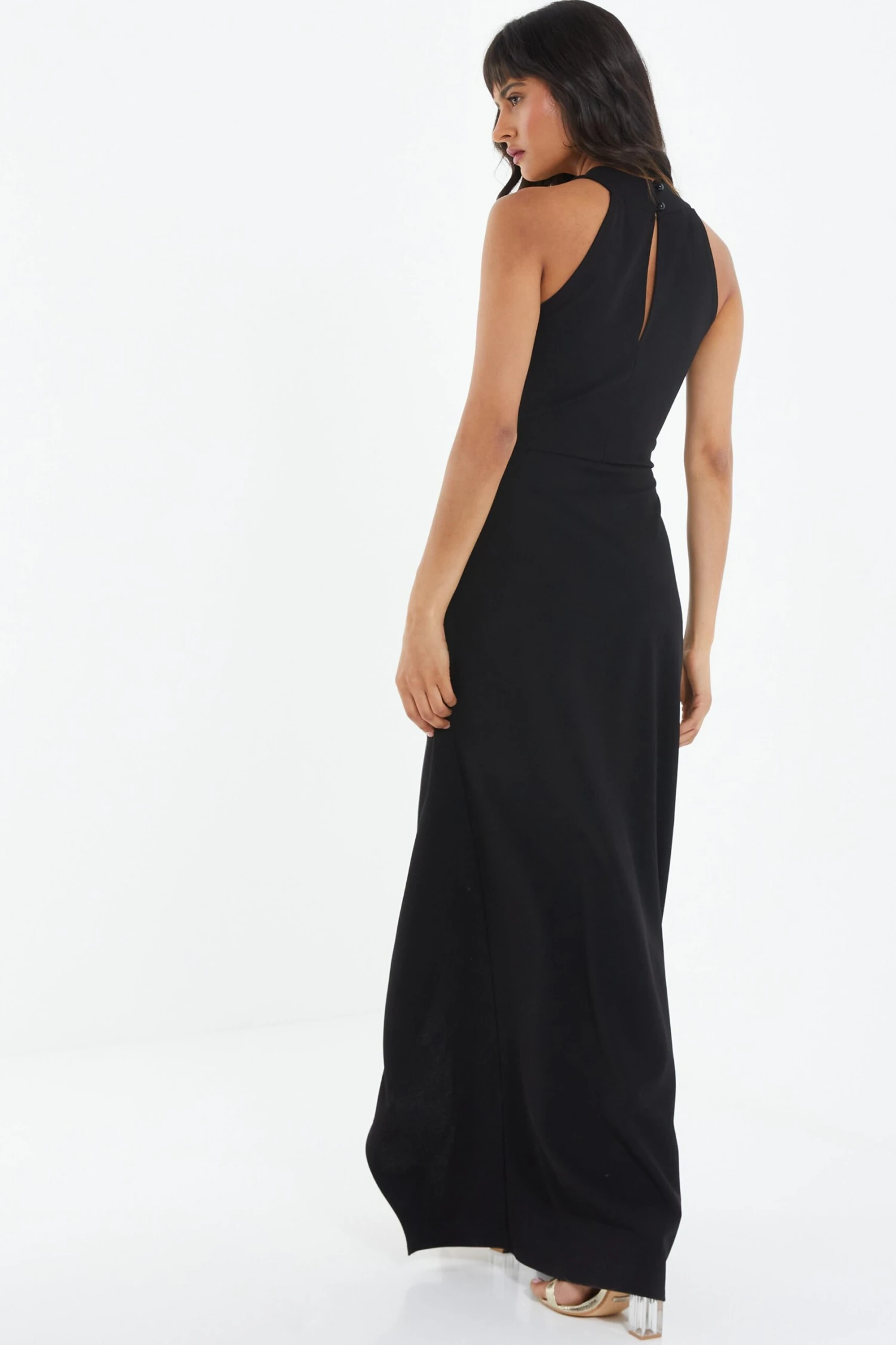 Black Cross Front Maxi Dress 3 Black Cross Front Maxi Dress - Image 3
