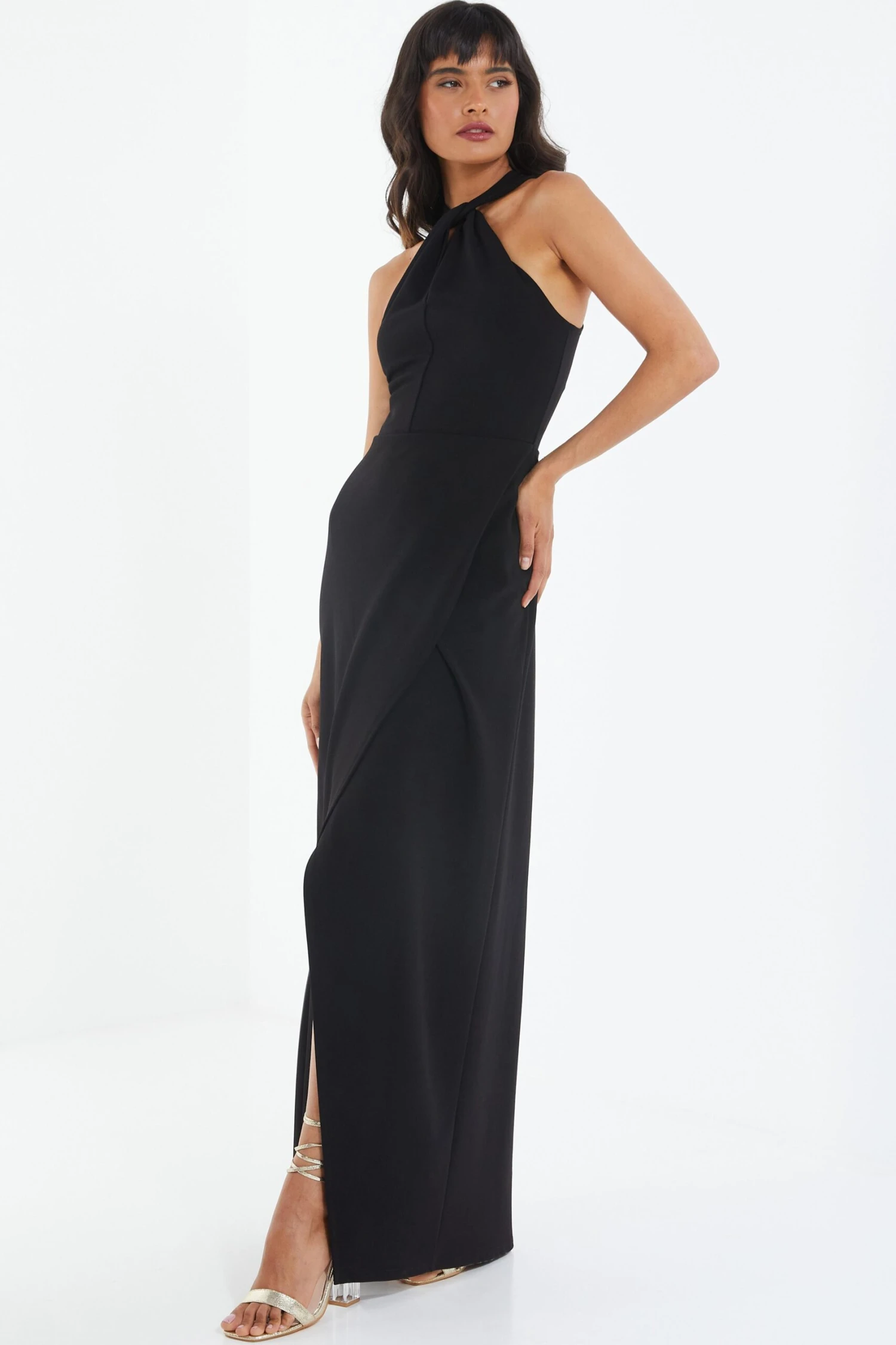 Black Cross Front Maxi Dress 4 Black Cross Front Maxi Dress - Image 4