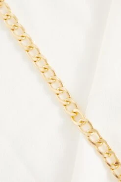 White Asymmetric Wrap Midi Dress -Dazzle Dresses 00100038779 ZS